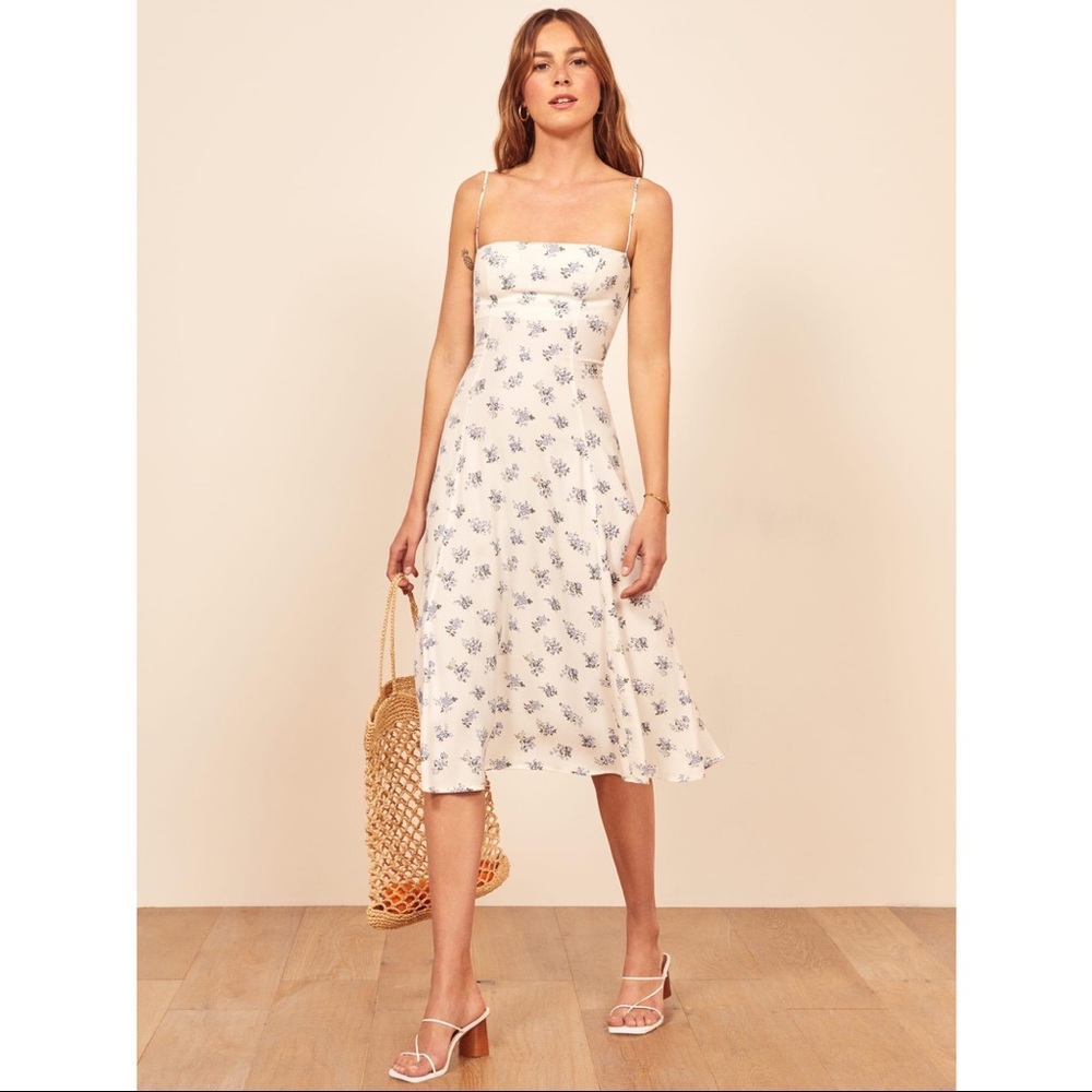 Size 0 Reformation Vollare Midi Dress in Teresa